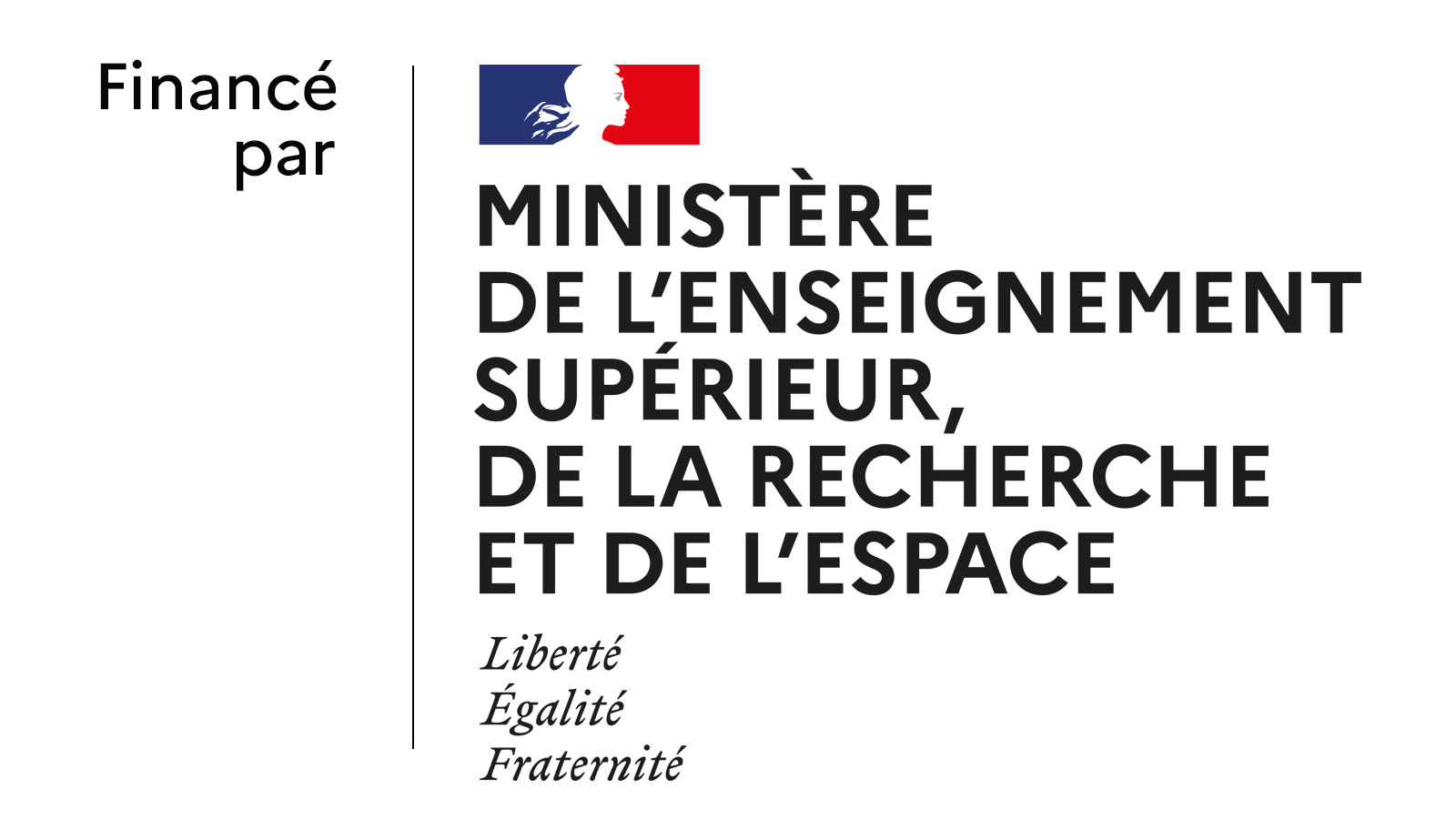 Financé par le ministère de l'Enseignement supérieur, de la Recherche et de l'Espace, République française