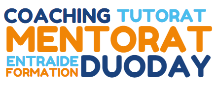 Coaching, tutorat, mentorat, entraide, formation, DuoDay